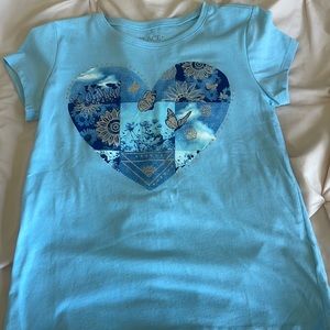blue tee for girls